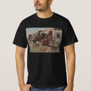 T-shirt Vieux Cowboys, En entrant sans frapper par CM Russ