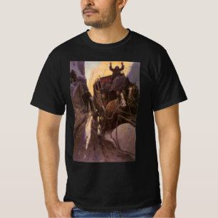 T-shirt Vieux Cowboys, Hold Up dans le Canyon par NC Wyeth