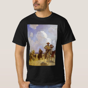 T-shirt Vieux Cowboys, Le Costume Parkman par NC Wyeth