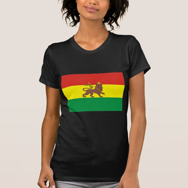 T-shirt Vieux drapeau éthiopien avec le lion de Judah (Devant)