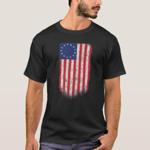 T-shirt Vieux Gloire Premier Américain Betsy Ross Drapeau