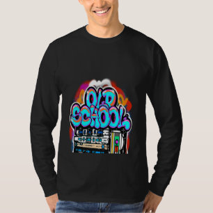 T-shirt Vieux Graffiti Boombox Hip hop de la casette