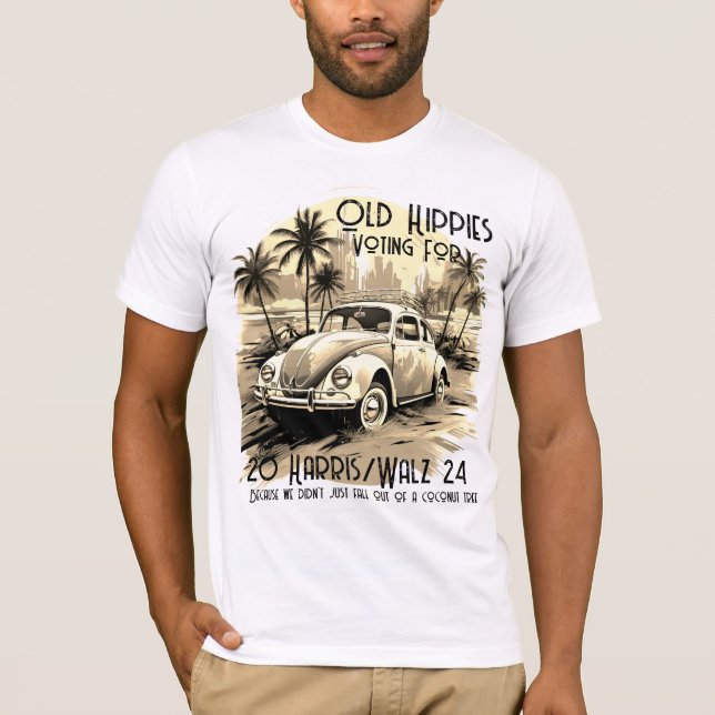 T-shirt Vieux hippies pour Harris/Walz (Devant)
