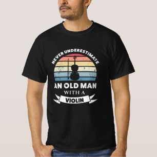 T-shirt Vieux homme avec un violon Drôle papa cadeau