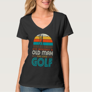 T-shirt Vieux Homme Qui Aime Balle De Golf Golfeur Drôle P