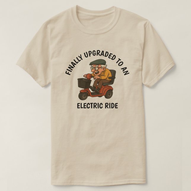 T-shirt Vieux homme sur scooter (Design devant)