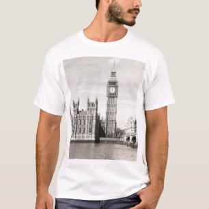 T-shirt Vieux Londres, noir et blanc.