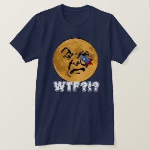 T-shirt Vieux monsieur Lune drôle "WTF?!?" se prend une fu