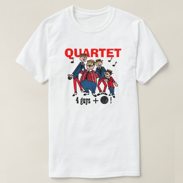 T-shirt Vieux quartet de raseur-coiffeur de mode (Design devant)