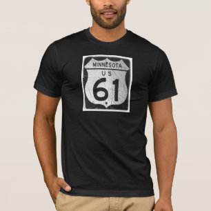 T-shirt Vieux signe de la route 61
