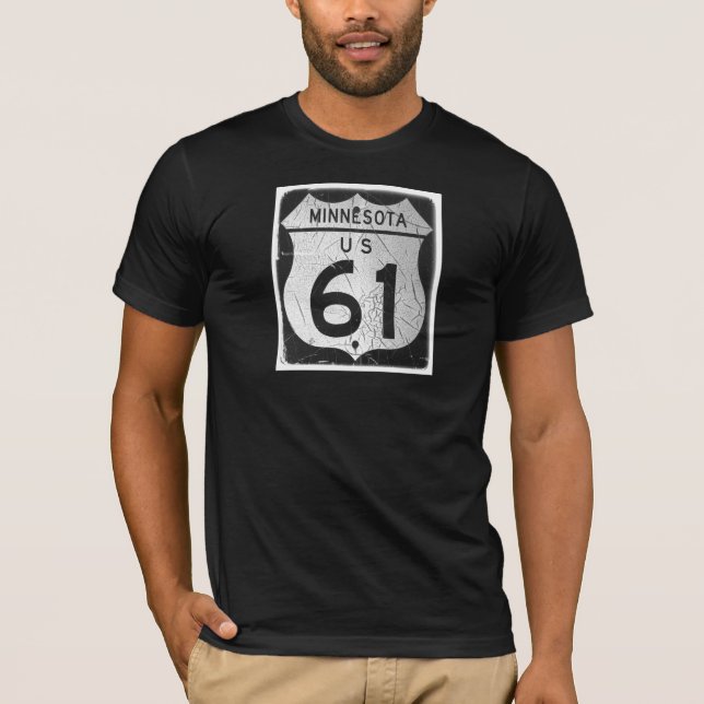 T-shirt Vieux signe de la route 61 (Devant)