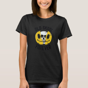 T-shirt Vieux Skol pour toujours Crâne face Raver original