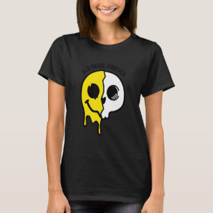 T-shirt Vieux Skol pour toujours Crâne face Raver original