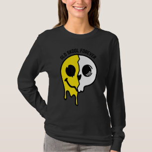 T-shirt Vieux Skol pour toujours Crâne face Raver original