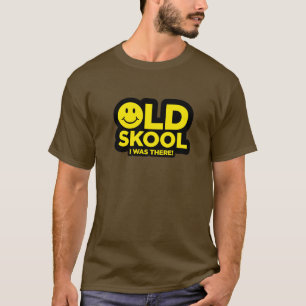 T-shirt Vieux Skool - j'étais là ! Éloge acide - brun