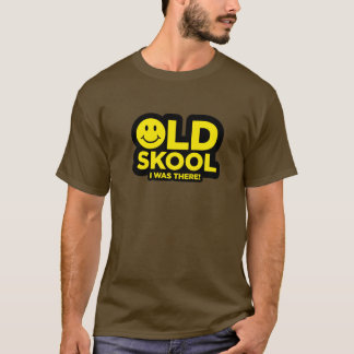 T-shirt Vieux Skool - j'étais là ! Éloge acide - brun