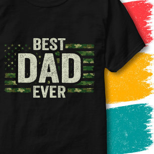 T-shirt Vieux Soldat Papa Militaire Camo Meilleur Papa Jam