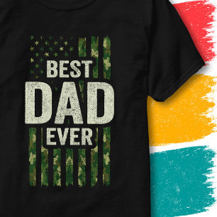 T-shirt Vieux Soldat Papa Militaire Camo Meilleur Papa Jam