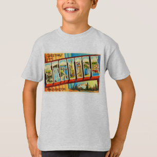 T-shirt Vieux souvenir de Vintage voyage de Seattle