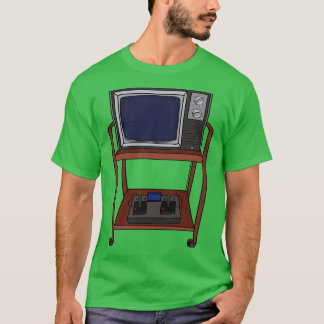 T-shirt Vieux téléviseur et jeu vidéo