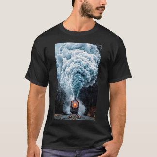 T-shirt vieux train à vapeur