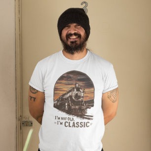 T-shirt Vieux train Je ne suis pas Vieux Je suis Classique