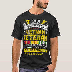 T-shirt Vieux vétéran du Vietnam, je suis un vieux comba