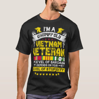 T-shirt Vieux vétéran du Vietnam, je suis un vieux combatt