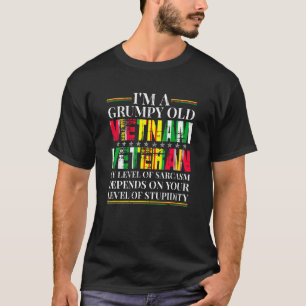 T-shirt Vieux Vieux Viêt-nam grincheux hommes