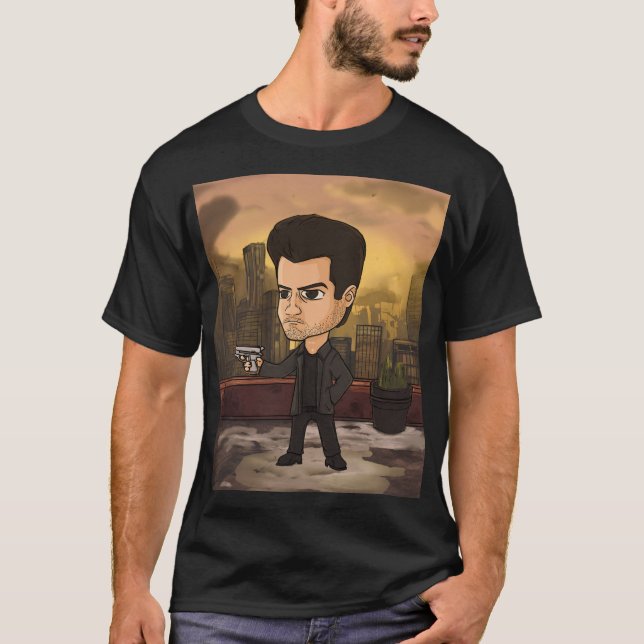 T-shirt Vigilante Chibi Noir (Devant)