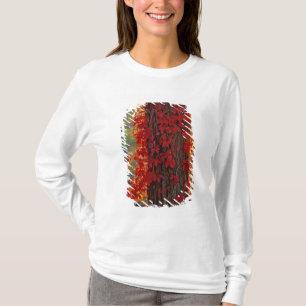 T-shirt Vigne vierge rouge vif en automne à