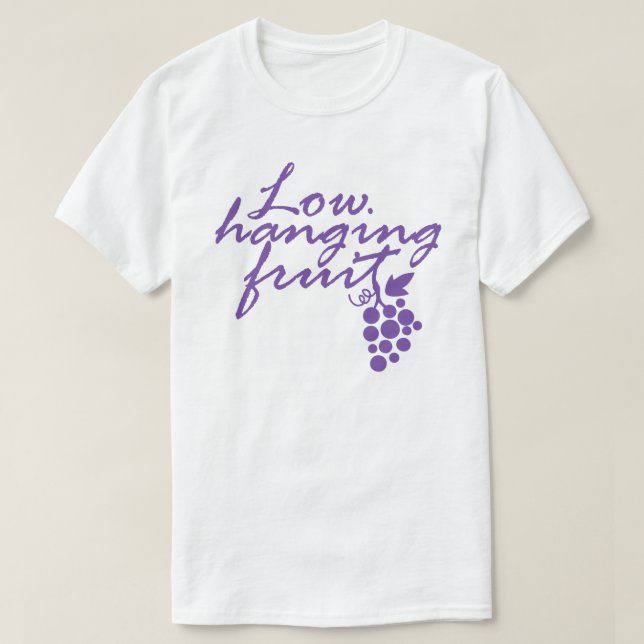 T-shirt Vignoble cadeau aux raisins à faible pendaison (Design devant)