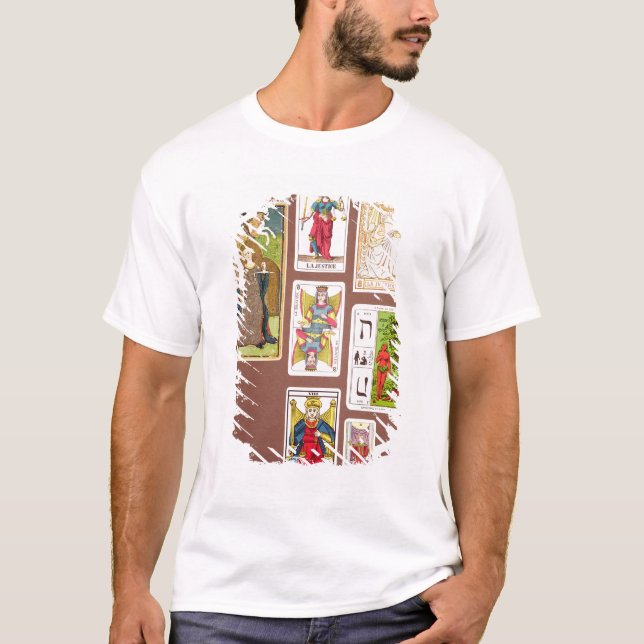T-shirt VIII justice, sept cartes de tarot (Devant)