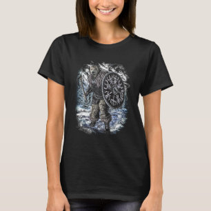 T-shirt Viking Bear Viking Ax Viking Shield Guerrier Veg