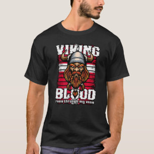 T-shirt Viking Blood traverse mes veines Danemark Vikings