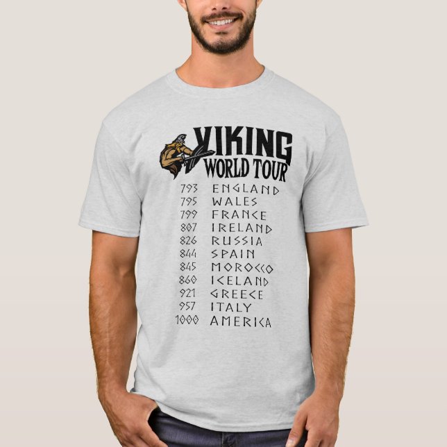 T-shirt Viking Conquest World tour drôle cadeau (Devant)