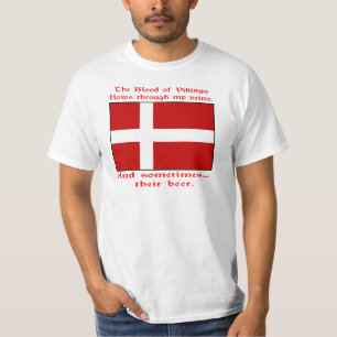 T-shirt Viking danois pour le sang et la bière
