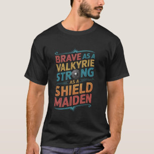 T-shirt Viking guerrière bouclier mythologie nordique Valh