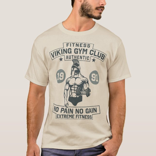 T-shirt Viking Gym, Pas De Douleur Pas De Gain (Devant)