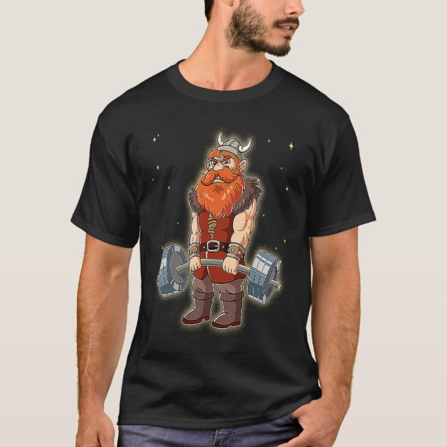 T-shirt Viking Gym Weight Training Deadlift (Devant)