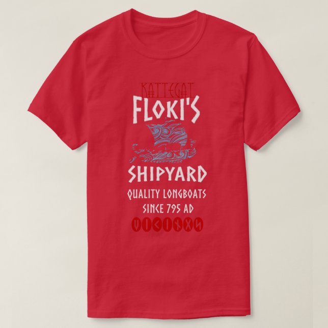 T-shirt Viking Kattegat Flokix27s Chantier Funny Norse Quo (Design devant)