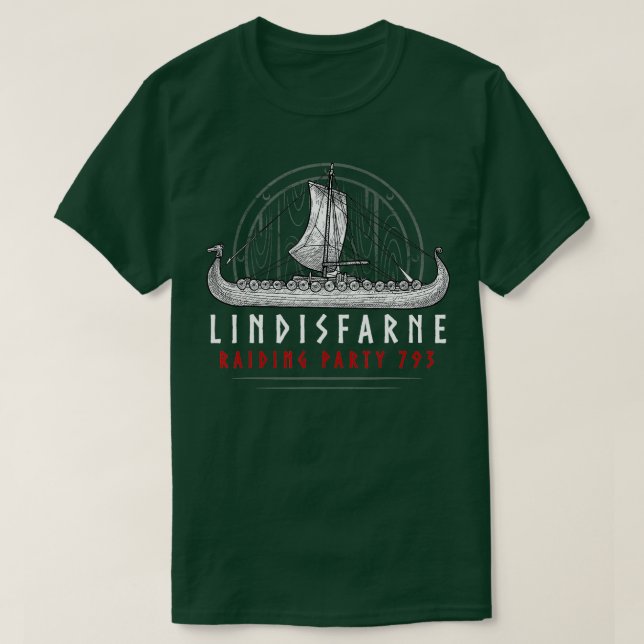 T-shirt Viking Lindisfarne Raiding Party 793 (Design devant)