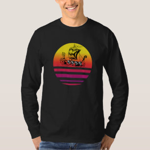 T-shirt Viking Longship Vintage Retro Celtique Norse Nordi