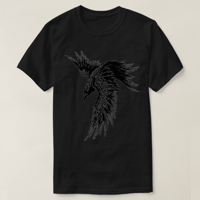 T-shirt Viking Raven Norse Mythologie DESIGN PETIT AVANT B (Design devant)