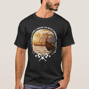T-shirt Viking Skol Valhalla Norse Je suis avec quelqu'un 