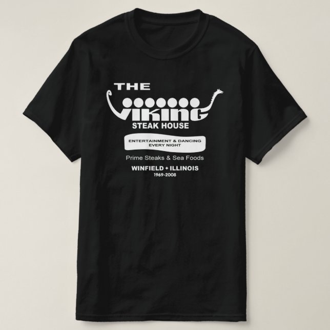 T-shirt Viking Steak House, Winfield, Illinois (Design devant)