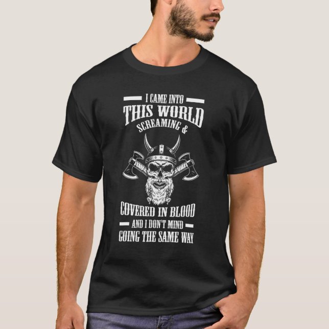 T-shirt Viking Valhalla Norse Mythologie Guerrier (Devant)