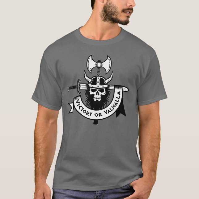 T-shirt Viking Victoire ou Valhalla (Devant)