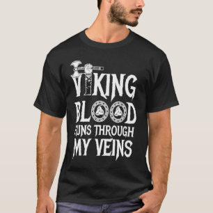 T-shirt Vikings Blood Traverse Mes Veines Viking Warrier