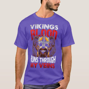 T-shirt Vikings Du Sang Traverse Mes Veines